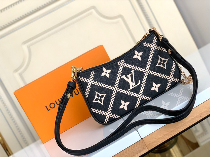 Louis Vuitton Black White Easy Strap Bag Monogram Empreint