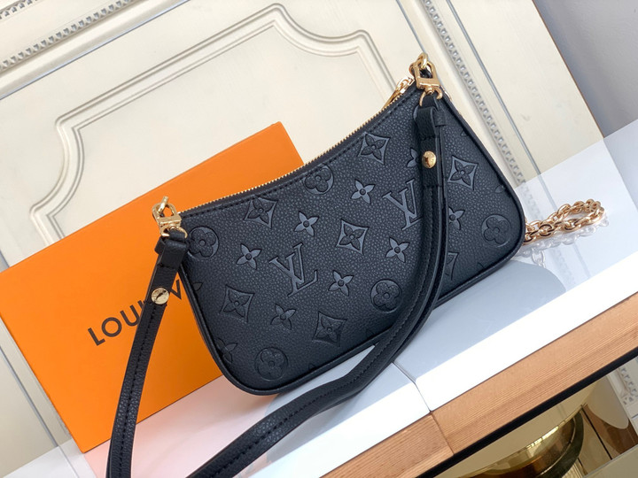 Louis Vuitton Noir Easy With Alca Monogram Empreinte Leather Pouch Shoulder Bag