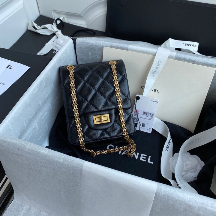 Chanel Faux Embellished Mobile Phone Bag Cow Leather In Black