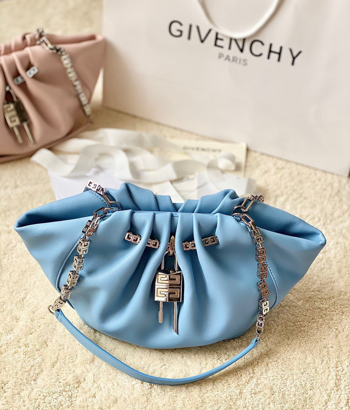 Givenchy Kenny Small Shoulder Bag Cowhide In Blue