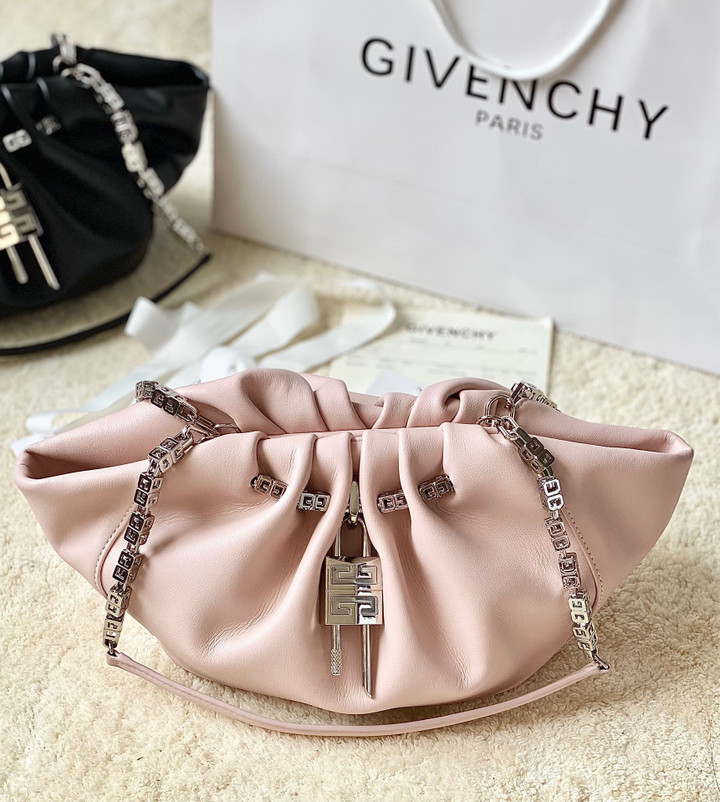 Givenchy Kenny Small Shoulder Bag Cowhide In Light Pink