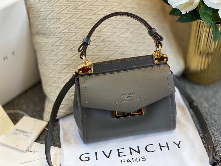 Givenchy Mystic Bag Small Calfskin In Dark Gray