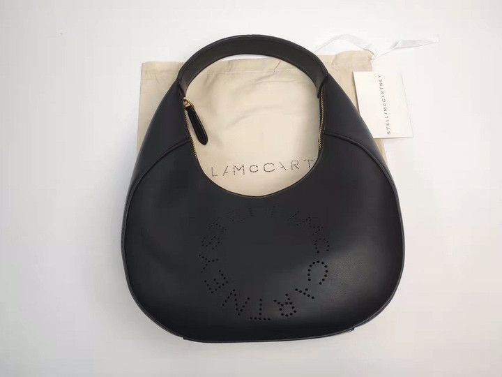 Stella McCartney Logo Small Hobo Shoulder Bag In Black