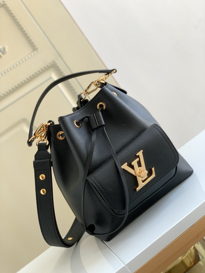 Louis Vuitton Lockme Bucket Bag In Black
