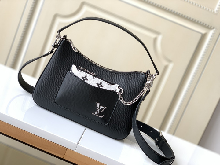 Louis Vuitton Marelle Handbag In Black