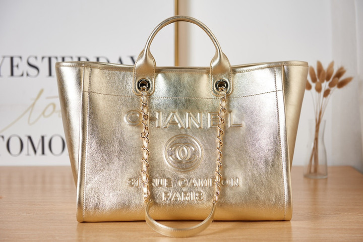 Chanel Large Shopping Bag In Metallic