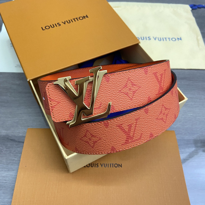 Louis Vuitton LV Chain 40mm Reversible Belt, Orange