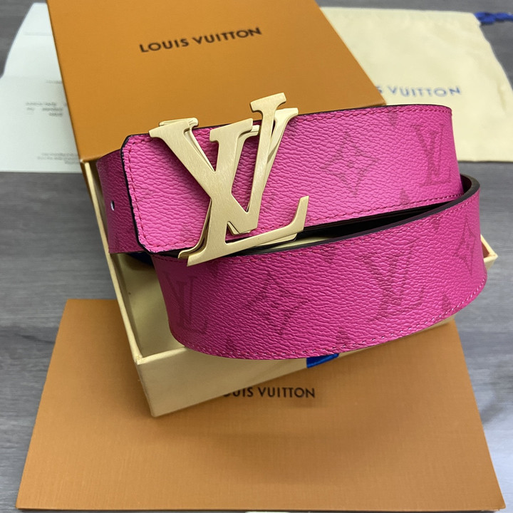 Louis Vuitton LV Chain 40mm Reversible Belt, Pink