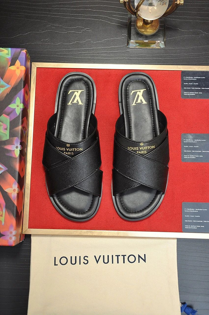 Louis Vuitton Foch Mule Slides In All Black