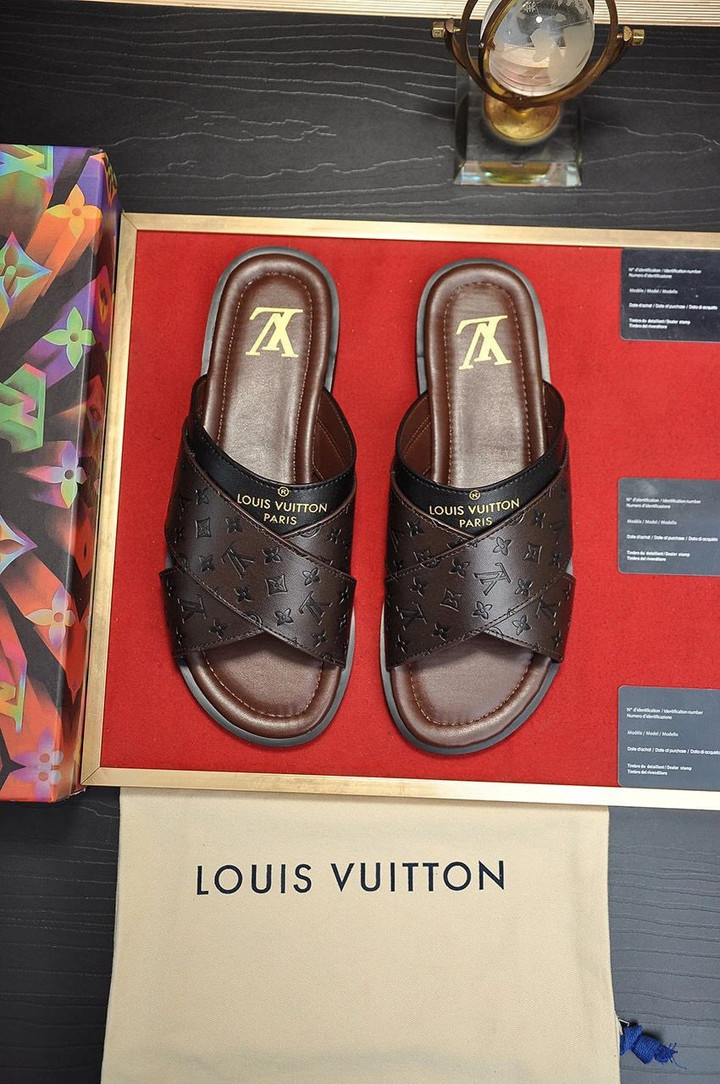 Louis Vuitton Brown Monogram Fouch Mule Slides