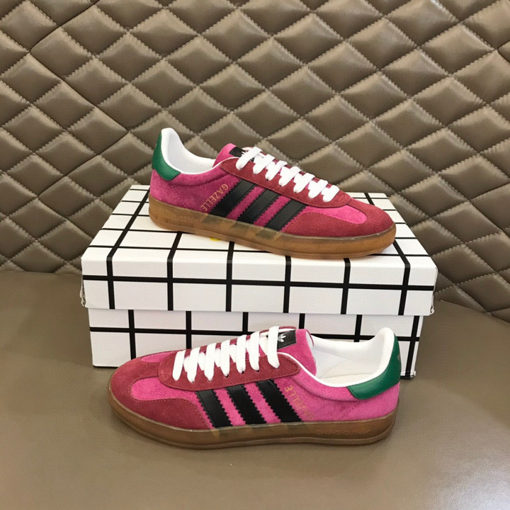 Adidas x Gucci Men's Gazelle Sneakers In Pink
