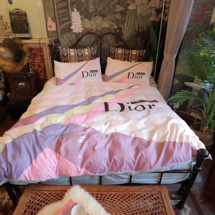 Christian Dior On Pastel Pattern Bedding Set