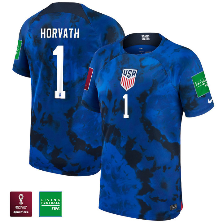 USA National Team FIFA World Cup Qatar 2022 Patch Ethan Horvath #1 - Away Youth Jersey