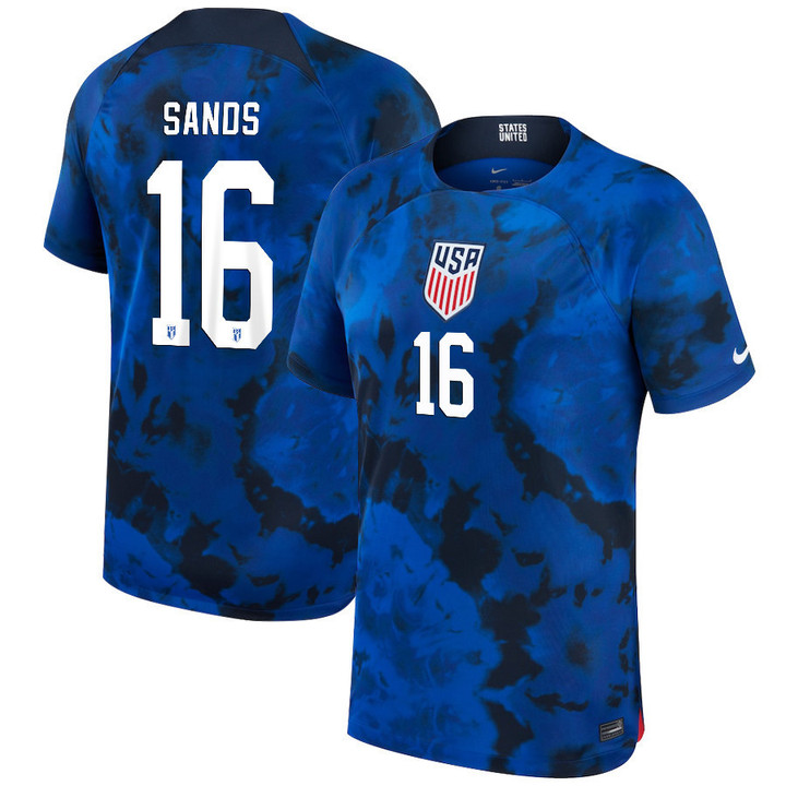 USA National Team 2022-23 Qatar World Cup James Sands #16 Away Youth Jersey
