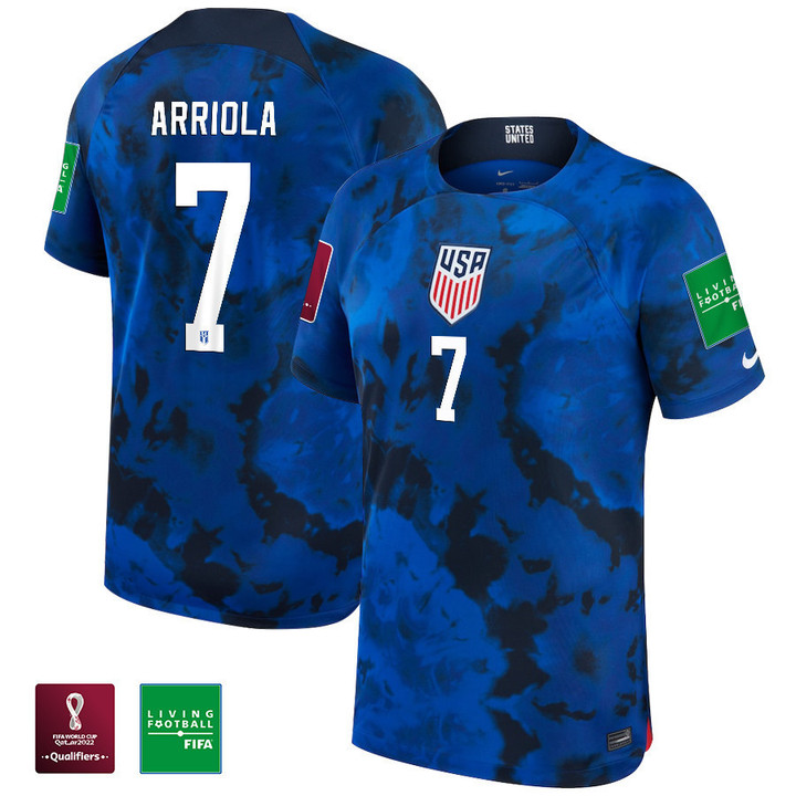 USA National Team FIFA World Cup Qatar 2022 Patch Paul Arriola #7 - Away Youth Jersey