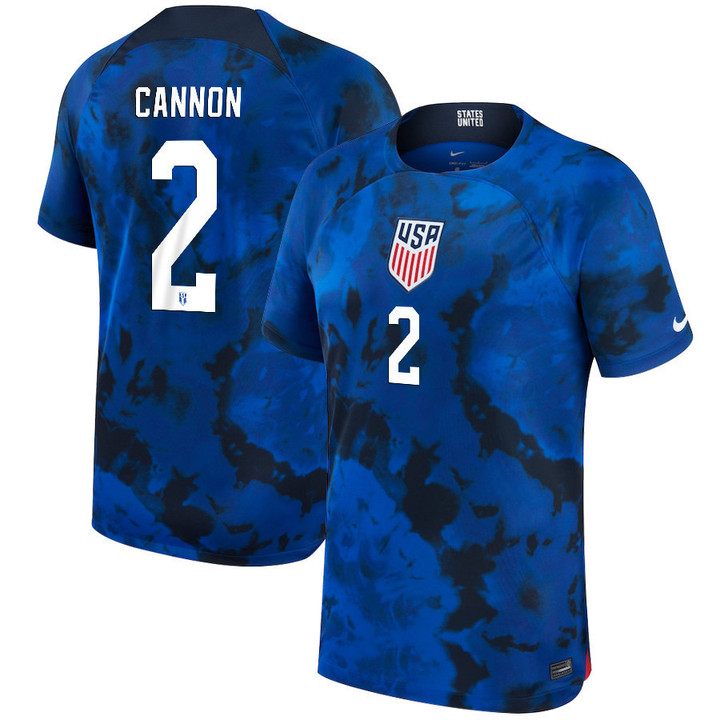 USA National Team 2022-23 Qatar World Cup Reggie Cannon #2 Away Men Jersey