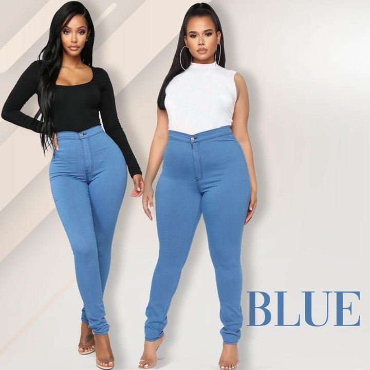LuxeJeans - Stretch High Waist Tummy Booty Slimming Butt Lift Plus-Size Denim Jeans