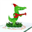 Crocodile Xmas 3D Popup Card