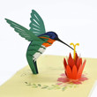 Ruby Throated Hummingbird 3D Pop Up Card