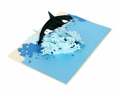Orca Whale Pop Up Card