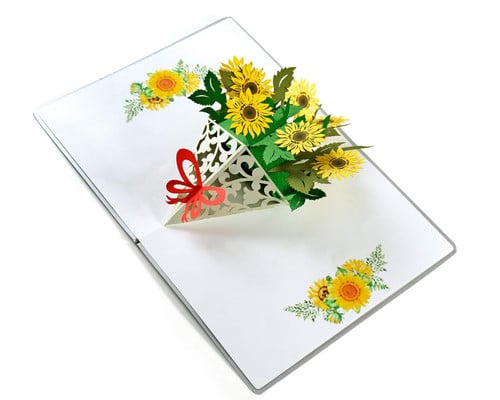 Sunflower Bouquet Pop Up Card