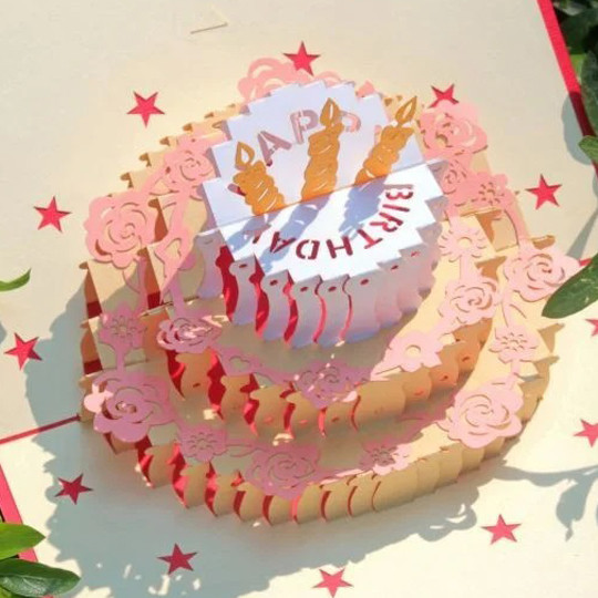 birthday cake 3D pop up card