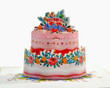 Flower Floral Birthday Cake 3D Pop Up Card