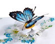 Blue Morpho Butterfly 3D Pop Up Card