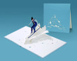 Skiing Pop Up Cards