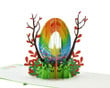 Colorful Rainbow Dyed Easter Egg 3D Pop Up Card