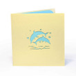 dolphin couple pop up card