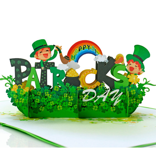 Funny Saint Patrick's Day 3D Greeting Pop Up Card