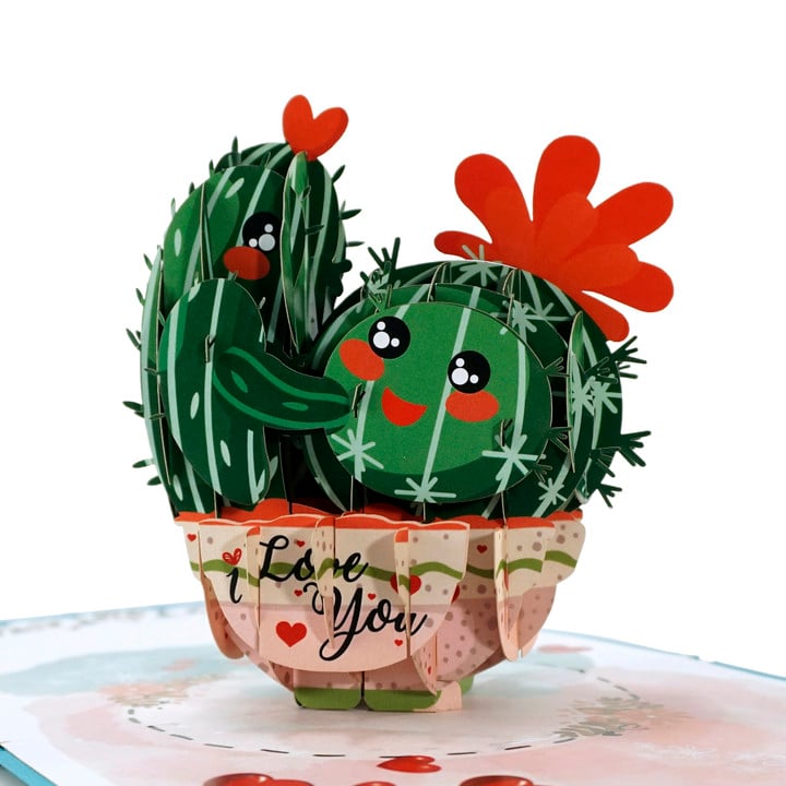 3D Love Cactus Pop Up Card