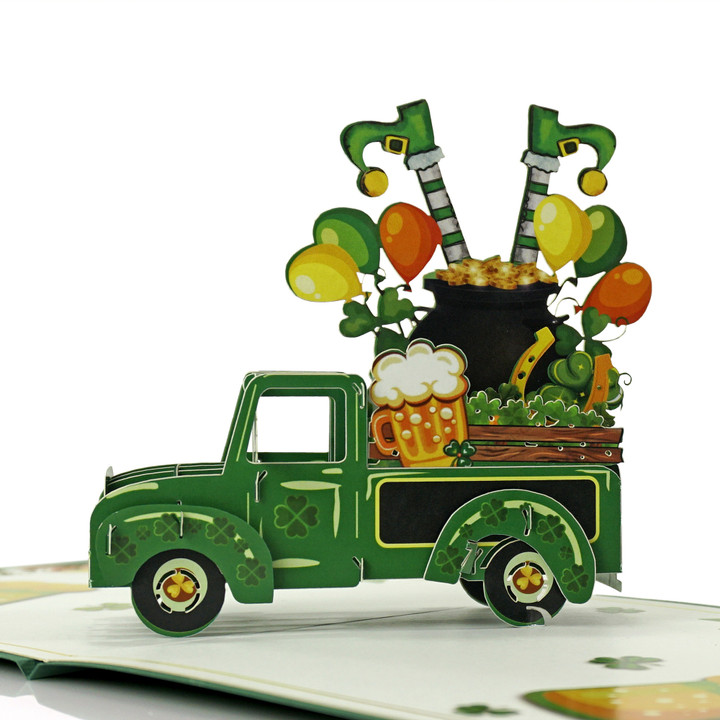 Happy ST Patrick's Day 2023 with 3D Pop-up Greeting Card