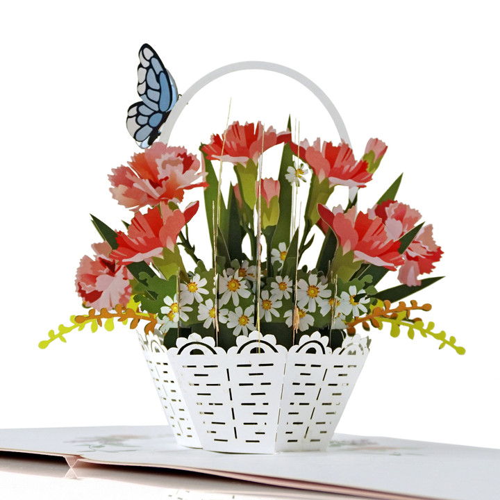 Carnation 3D Greeting Popup Card