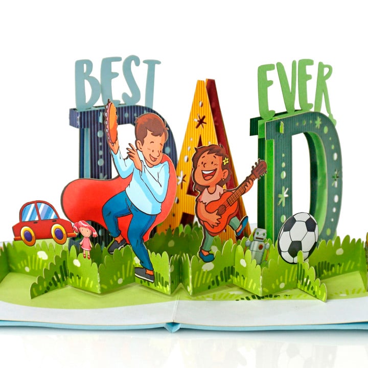 Best Dad Ever 3D Popup card - The Perfect Gift for Father's Day 2023