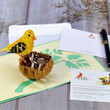 Yellow Grosbeak Bird Pop Up Card