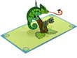 Chameleon 3D Pop Up Card