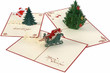 Santa Claus and Christmas Tree 3D Pop Up Card