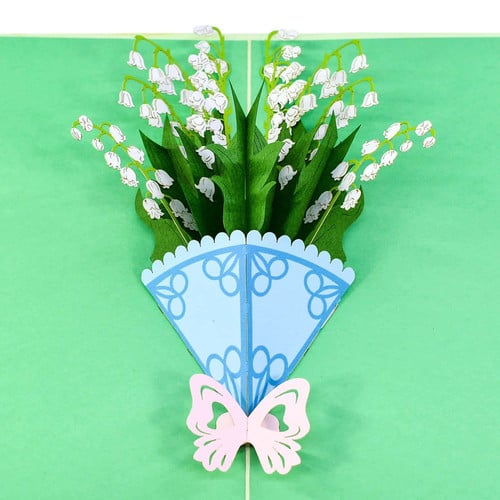 Bellflower White Clips Orchid Pop Up Card