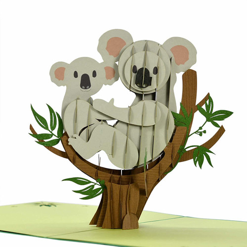 Koala Bear Family 3D Pop Up Card