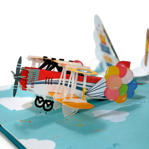 Air Plane 3D Pop Up Card for Birthday