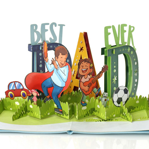 Best Dad Ever 3D Popup card - The Perfect Gift for Father's Day 2023
