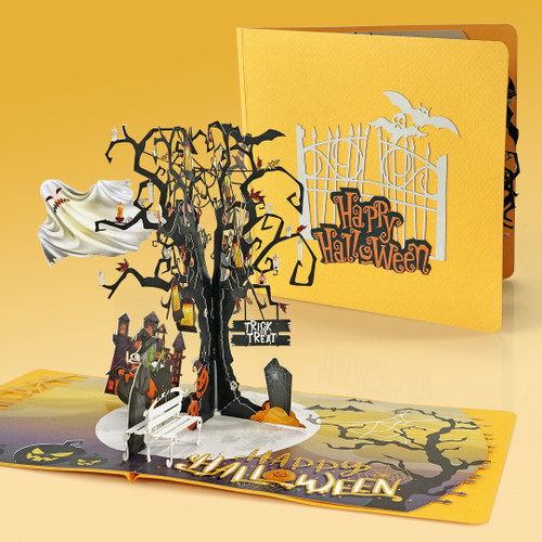 Halloween greetings 3D Cut Popup for friends