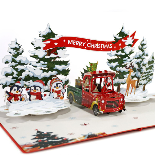 Merry Christmas 3D greeting Popup card