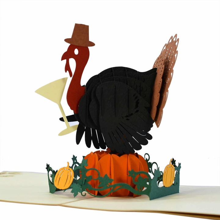 turkey 3d pop up greeting card