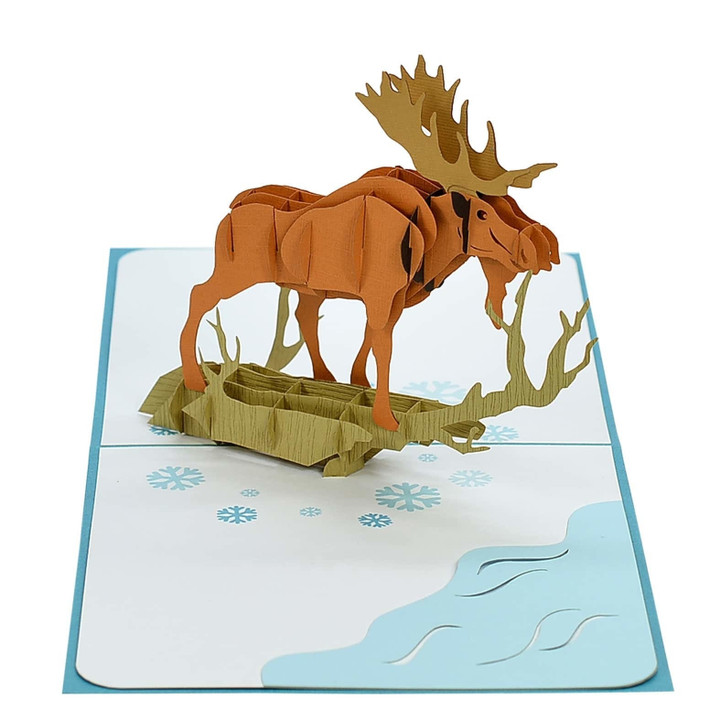 moose greeting 3d card