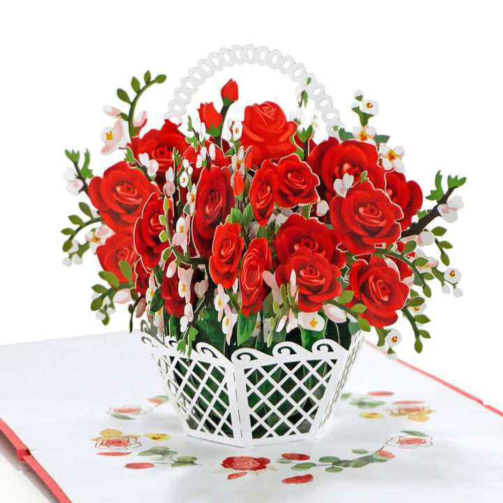 Rose bouquet 3D pop-up model -The Perfect Gift for Mother's Day 2023