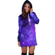 Purple Stars Nebula Galaxy Space Print Hoodie Dress