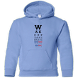 Wake up eye chart Youth Pullover Hoodie